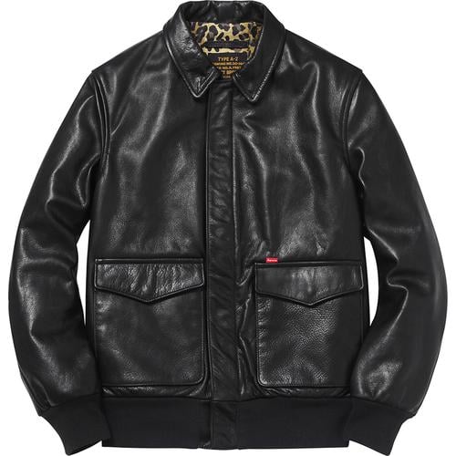 Details on Supreme Schott Leather A-2 Jacket from spring summer
                                            2015