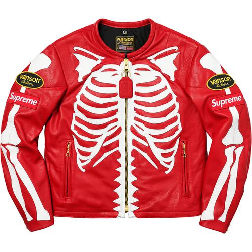 Details on Supreme Vanson Leather Bones Jacket None from fall winter
                                                    2017 (Price is $1388)