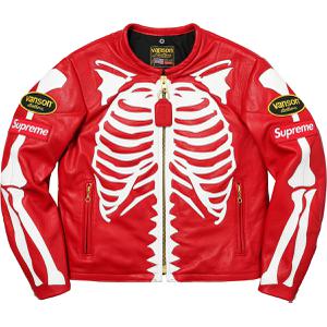 supreme red skeleton jacket