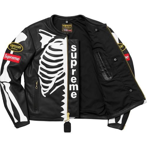 Details on Supreme Vanson Leather Bones Jacket None from fall winter
                                                    2017 (Price is $1388)