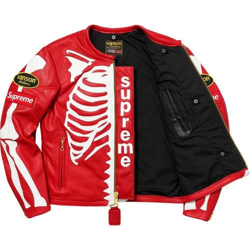 Details on Supreme Vanson Leather Bones Jacket None from fall winter
                                                    2017 (Price is $1388)