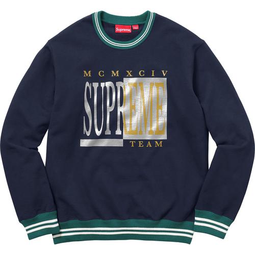 Team Crewneck - fall winter 2017 - Supreme