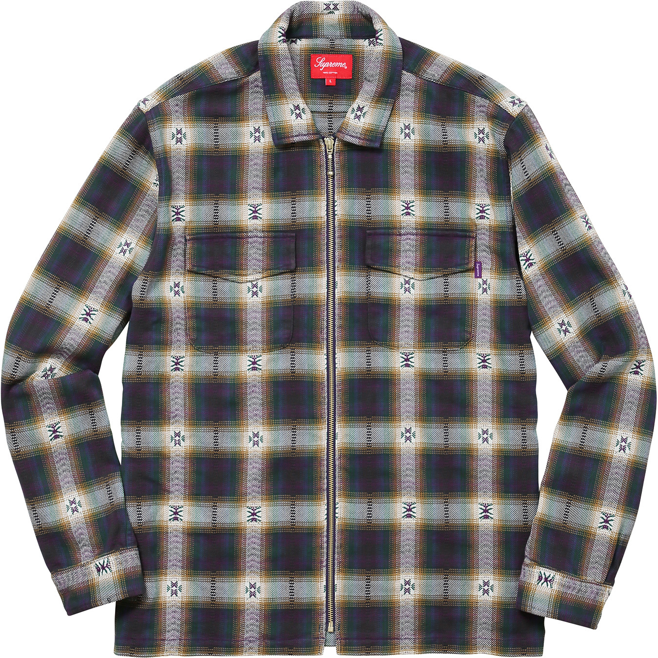 Plaid Flannel Zip Up Shirt - fall winter 2017 - Supreme