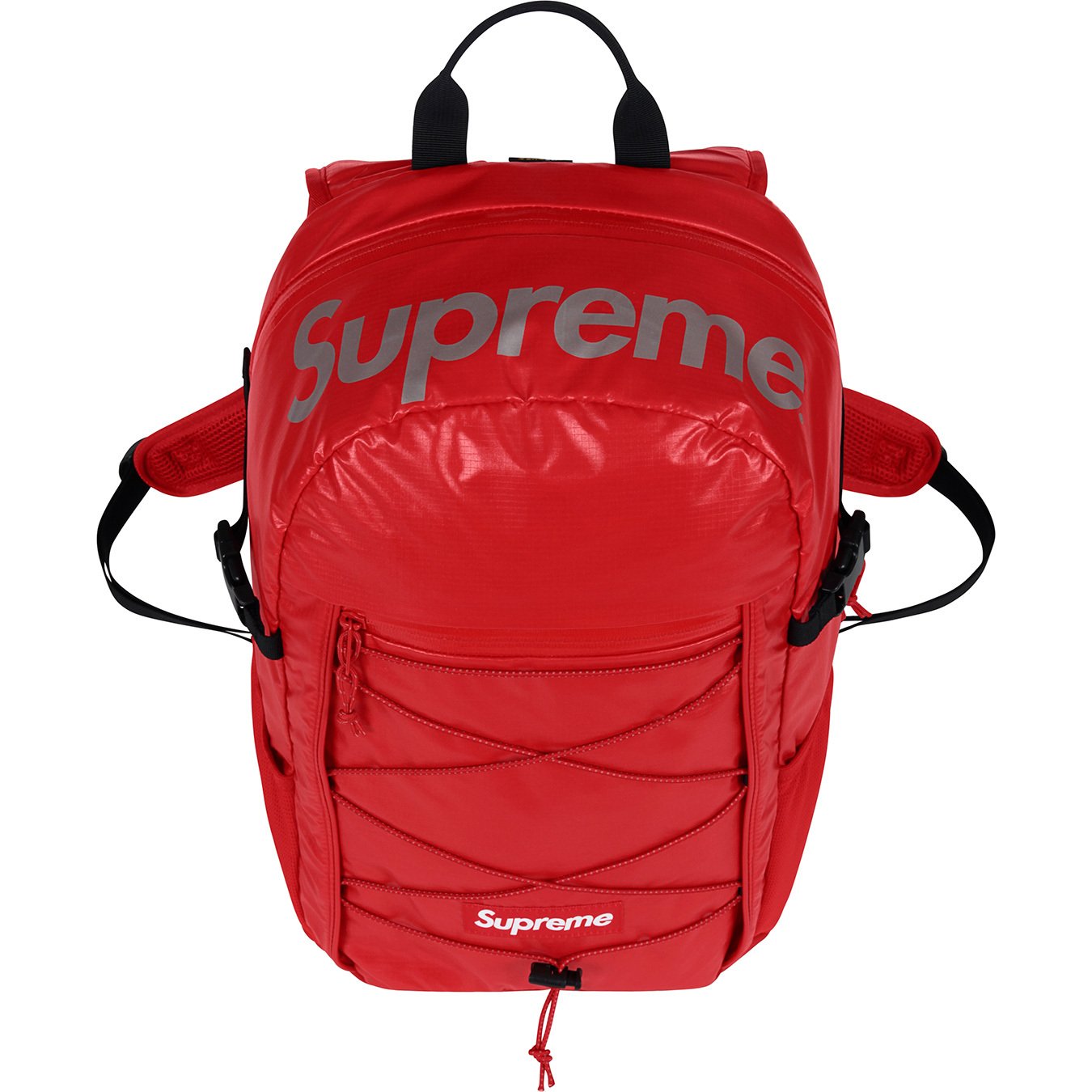 2016 SS16 SUPREME 210 DENIER CORDURA BOX LOGO BACKPACK RED WHITE