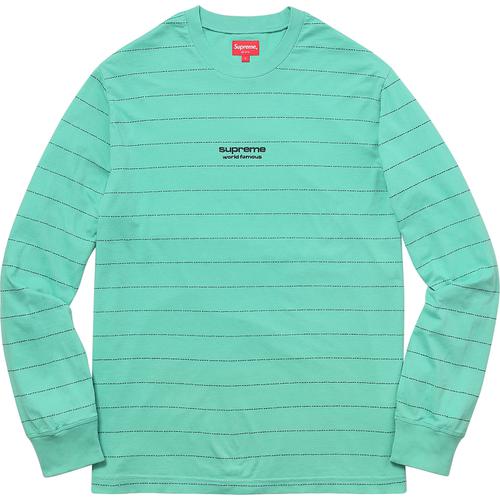 Supreme Logo Stripe L S Top (FW17) - $88