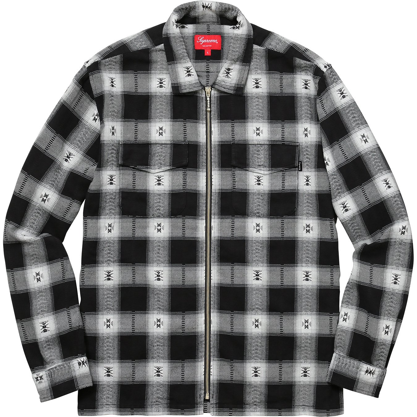 Plaid Flannel Zip Up Shirt - fall winter 2017 - Supreme