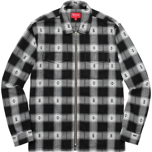 Details on Plaid Flannel Zip Up Shirt None from fall winter
                                                    2017 (Price is $128)