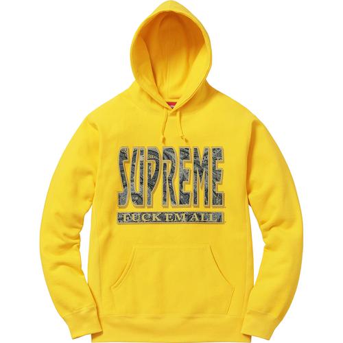 Supreme Paisley Fuck Em All Hooded Sweatshirt (FW17) - $148