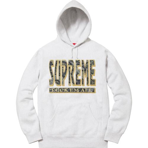 Supreme Paisley Fuck Em All Hooded Sweatshirt (FW17) - $148