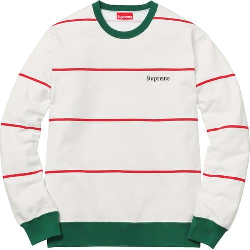 Supreme Striped Crewneck (FW17) - $128
