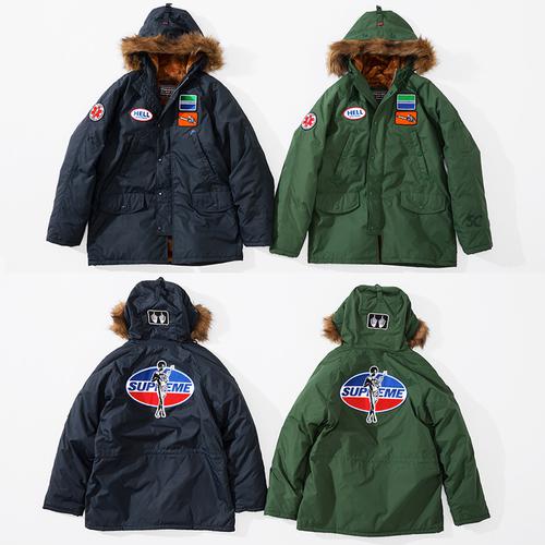 Details on Supreme HYSTERIC GLAMOUR N-3B Parka from fall winter
                                            2017 (Price is $448)