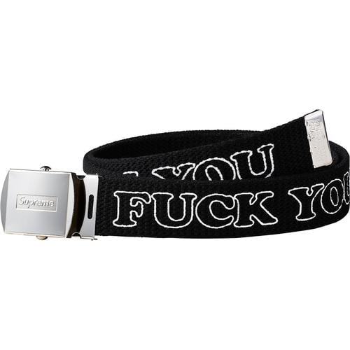 Details on Supreme HYSTERIC GLAMOUR Fuck You Belt None from fall winter
                                                    2017 (Price is $48)