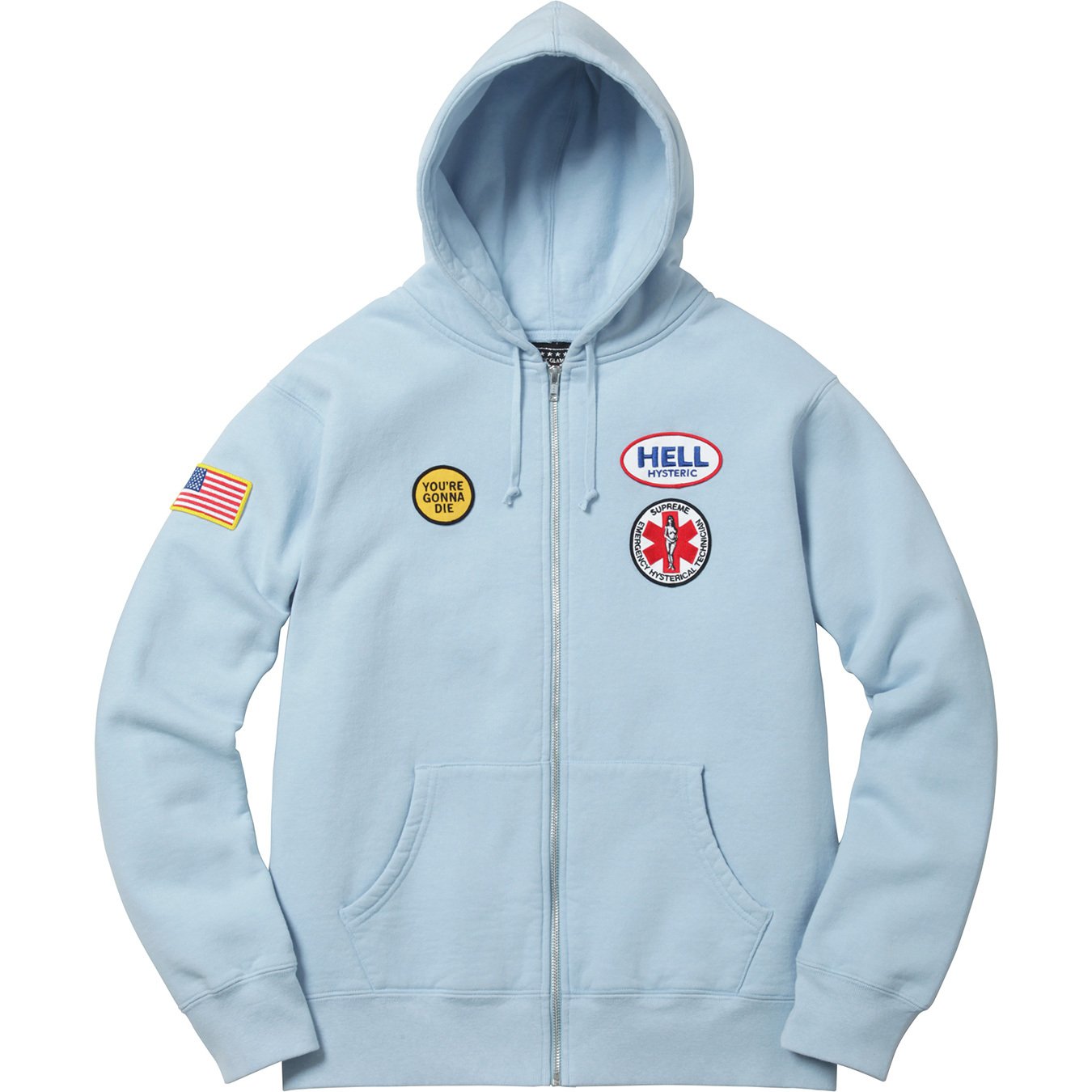 Supreme/HYSTERIC GLAMOUR Patches Zip Up Sweatshirt - Supreme Community
