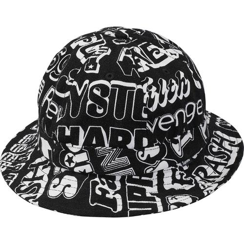 Details on Supreme HYSTERIC GLAMOUR Text Bell Hat None from fall winter 2017 (Price is $54)