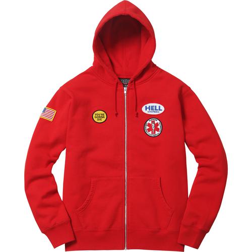 Details on Supreme HYSTERIC GLAMOUR Patches Zip Up Sweatshirt None from fall winter
                                                    2017 (Price is $178)