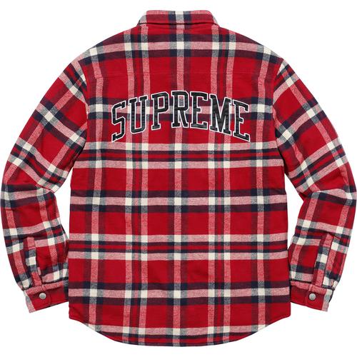 Details on Quilted Arc Logo Flannel Shirt None from fall winter
                                                    2017 (Price is $138)