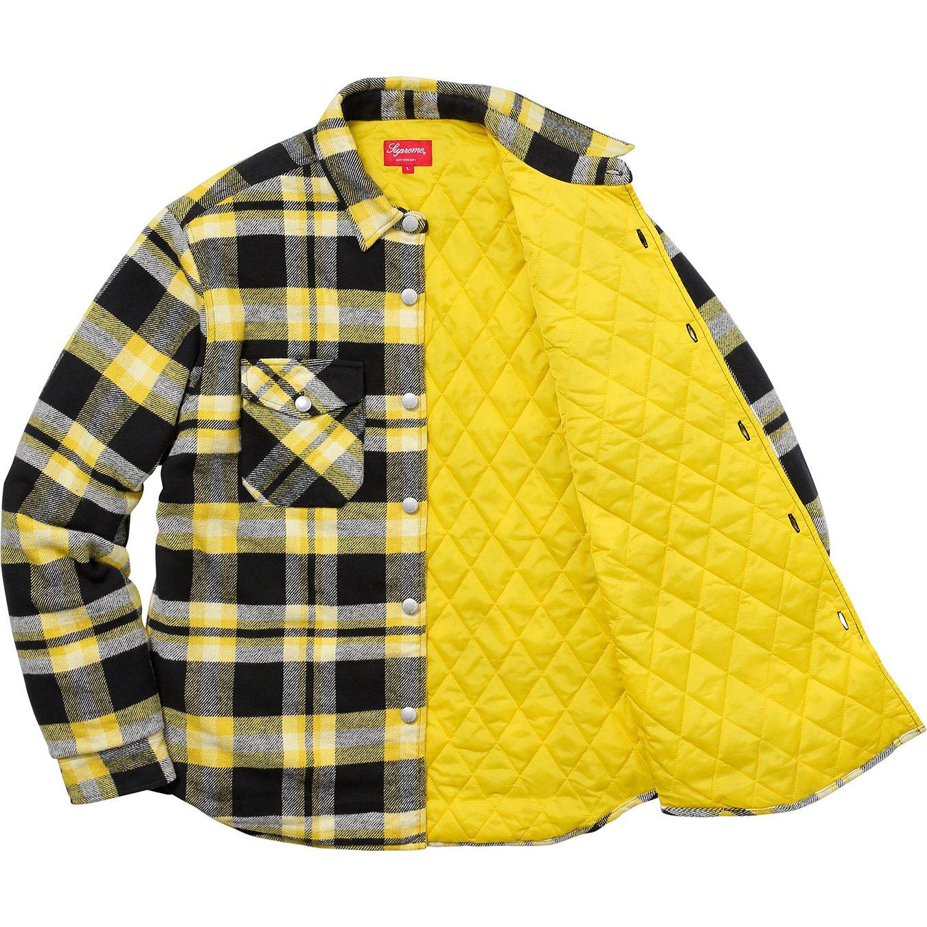 17AW Quilted Arc Logo Flannel Shirt