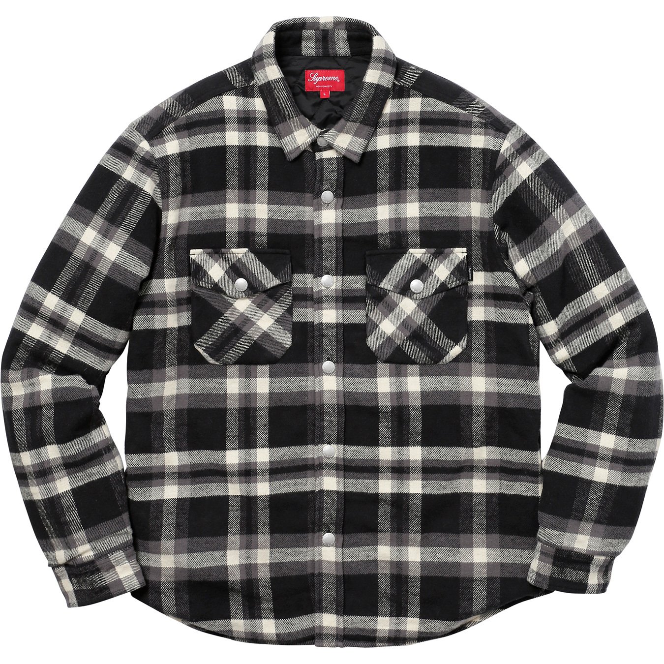 17AW Quilted Arc Logo Flannel Shirt