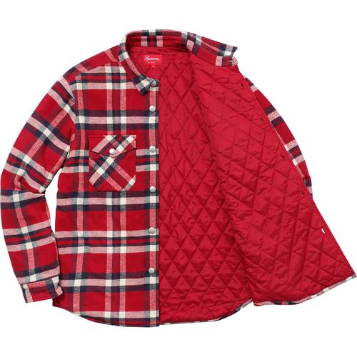 Details on Quilted Arc Logo Flannel Shirt None from fall winter
                                                    2017 (Price is $138)