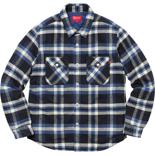 Details on Quilted Arc Logo Flannel Shirt None from fall winter
                                                    2017 (Price is $138)