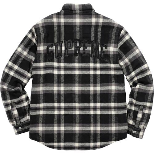 Supreme Quilted Arc Logo Flannel Shirt (FW17) - $138