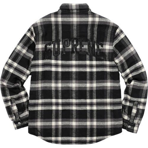 Details on Quilted Arc Logo Flannel Shirt None from fall winter
                                                    2017 (Price is $138)