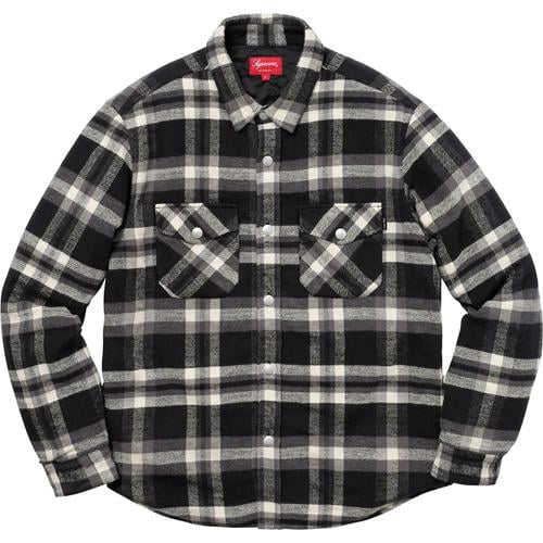 Details on Quilted Arc Logo Flannel Shirt None from fall winter
                                                    2017 (Price is $138)