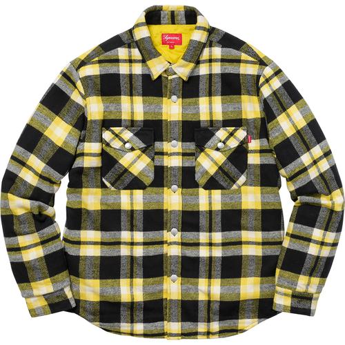 Details on Quilted Arc Logo Flannel Shirt None from fall winter
                                                    2017 (Price is $138)