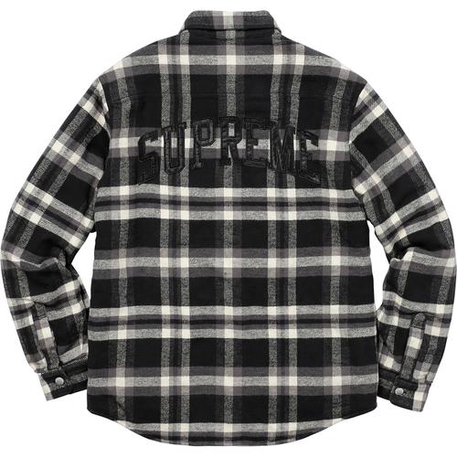Details on Quilted Arc Logo Flannel Shirt None from fall winter 2017 (Price is $138)