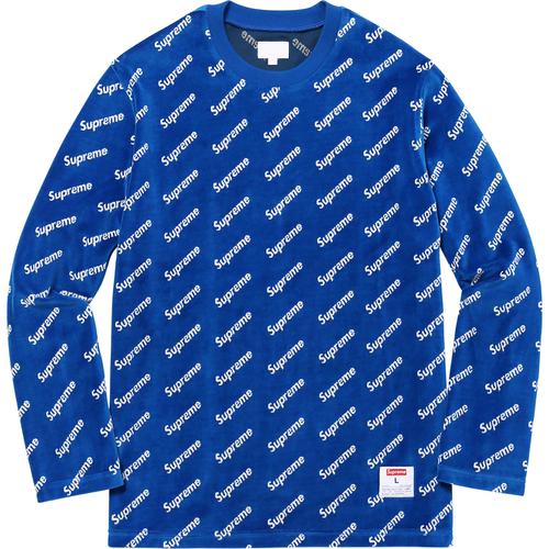 Details on Velour Diagonal Logo L S Top None from fall winter 2017 (Price is $110)