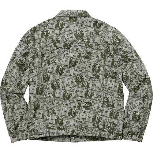 Details on 100 Dollar Bill Trucker Jacket None from fall winter
                                                    2017 (Price is $228)