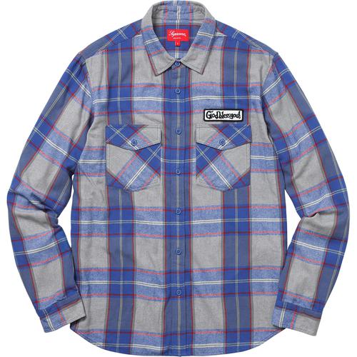 Supreme God Bless Plaid Flannel Shirt (FW17) - $118
