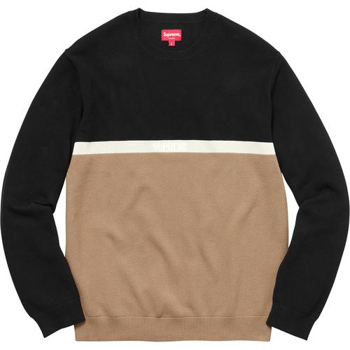 Supreme Split Pique Crewneck (FW17) - $128