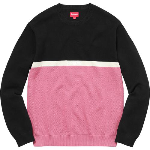Supreme Split Pique Crewneck (FW17) - $128
