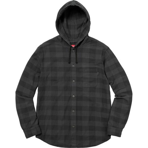 Details on Hooded Buffalo Plaid Flannel Shirt None from fall winter
                                                    2017 (Price is $128)