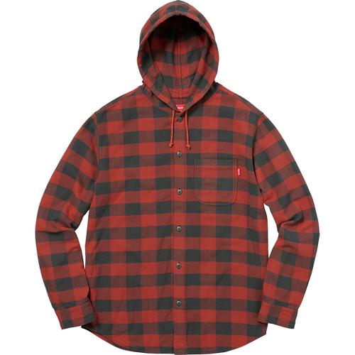 Details on Hooded Buffalo Plaid Flannel Shirt None from fall winter
                                                    2017 (Price is $128)