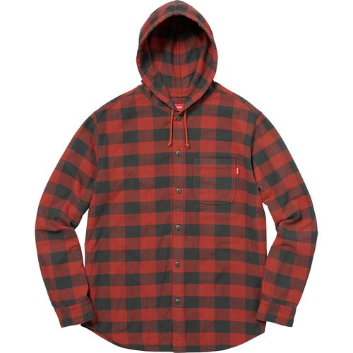 Supreme Hooded Buffalo Plaid Flannel Shirt (FW17) - $128