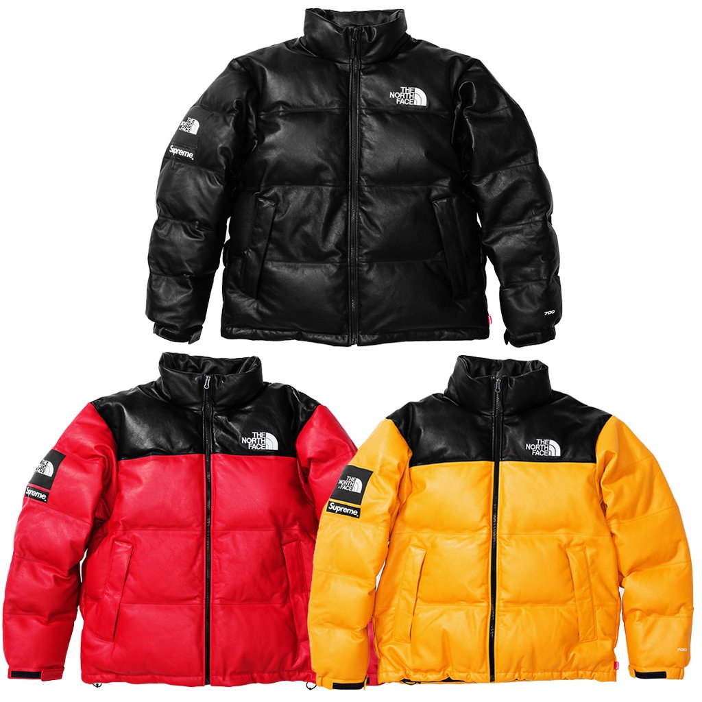 supreme the north face leather nuptse jacket