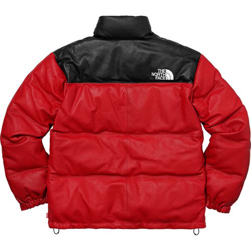 Details on Supreme The North Face Leather Nuptse Jacket None from fall winter
                                                    2017 (Price is $1098)