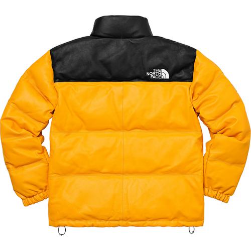 Details on Supreme The North Face Leather Nuptse Jacket None from fall winter
                                                    2017 (Price is $1098)