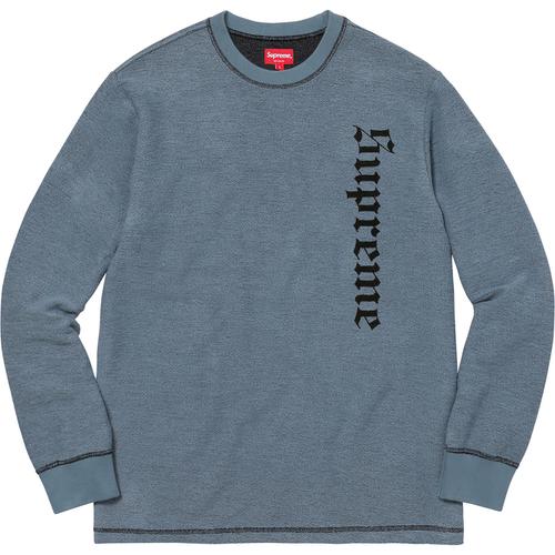 Supreme Reverse Terry L S Top (FW17) - $110
