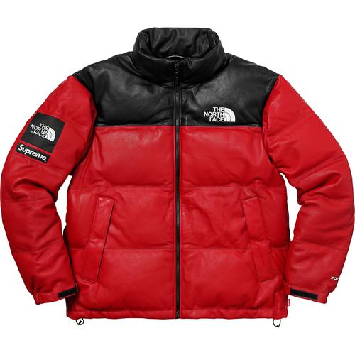 Details on Supreme The North Face Leather Nuptse Jacket None from fall winter 2017 (Price is $1098)