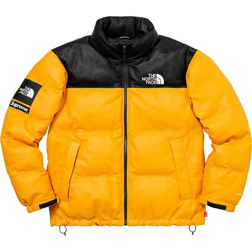 The North Face Leather Nuptse Jacket winter 2017 - Supreme