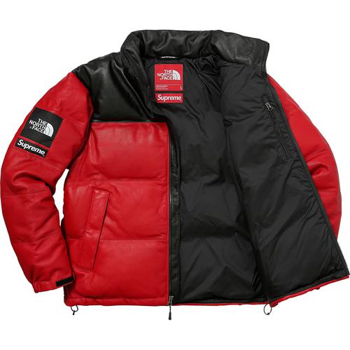 Details on Supreme The North Face Leather Nuptse Jacket None from fall winter
                                                    2017 (Price is $1098)