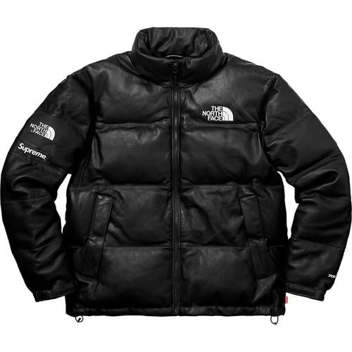Details on Supreme The North Face Leather Nuptse Jacket None from fall winter
                                                    2017 (Price is $1098)