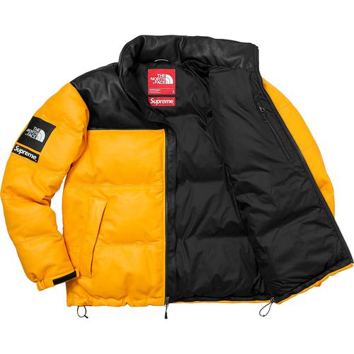 Details on Supreme The North Face Leather Nuptse Jacket None from fall winter
                                                    2017 (Price is $1098)