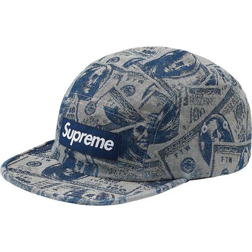 Supreme 100 Dollar Bill Camp Cap (FW17) - $48