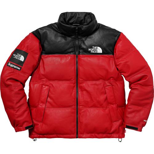 Details on Supreme The North Face Leather Nuptse Jacket None from fall winter
                                                    2017 (Price is $1098)