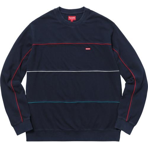 Supreme Multicolor Piping Pique Crewneck (FW17) - $110