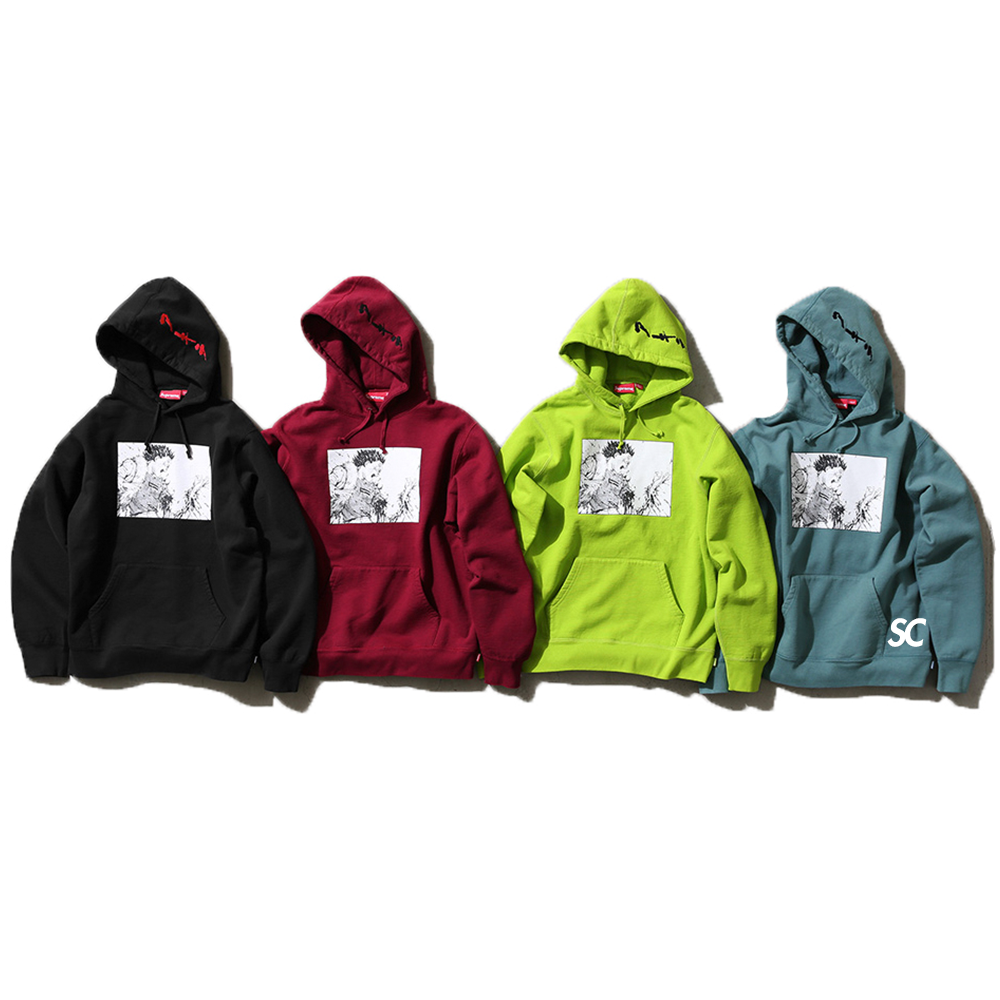 Supreme 17aw Akira arm hooded バーガンディパーカー